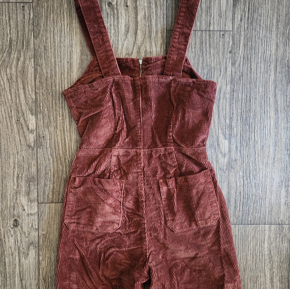 Free People Luna Corduroy Jumpsuit Overalls Size 4 - Picture 9 of 13